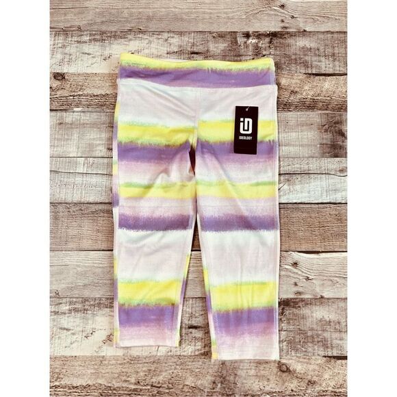 NWT Girls Ideology Barely Pink Striped Leggings sz 5 Year Old - Picture 4 of 7